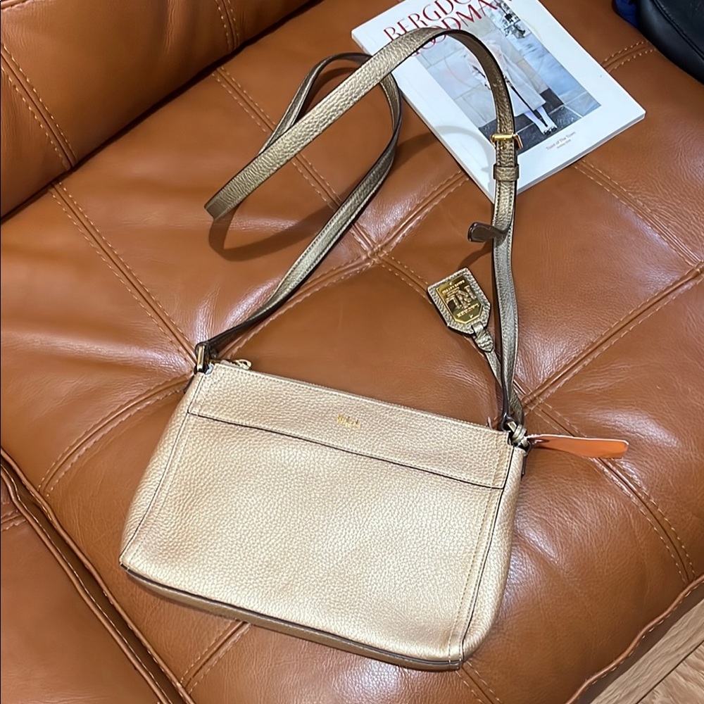 New Lauren Ralph Lauren small gold bag . Crossbody